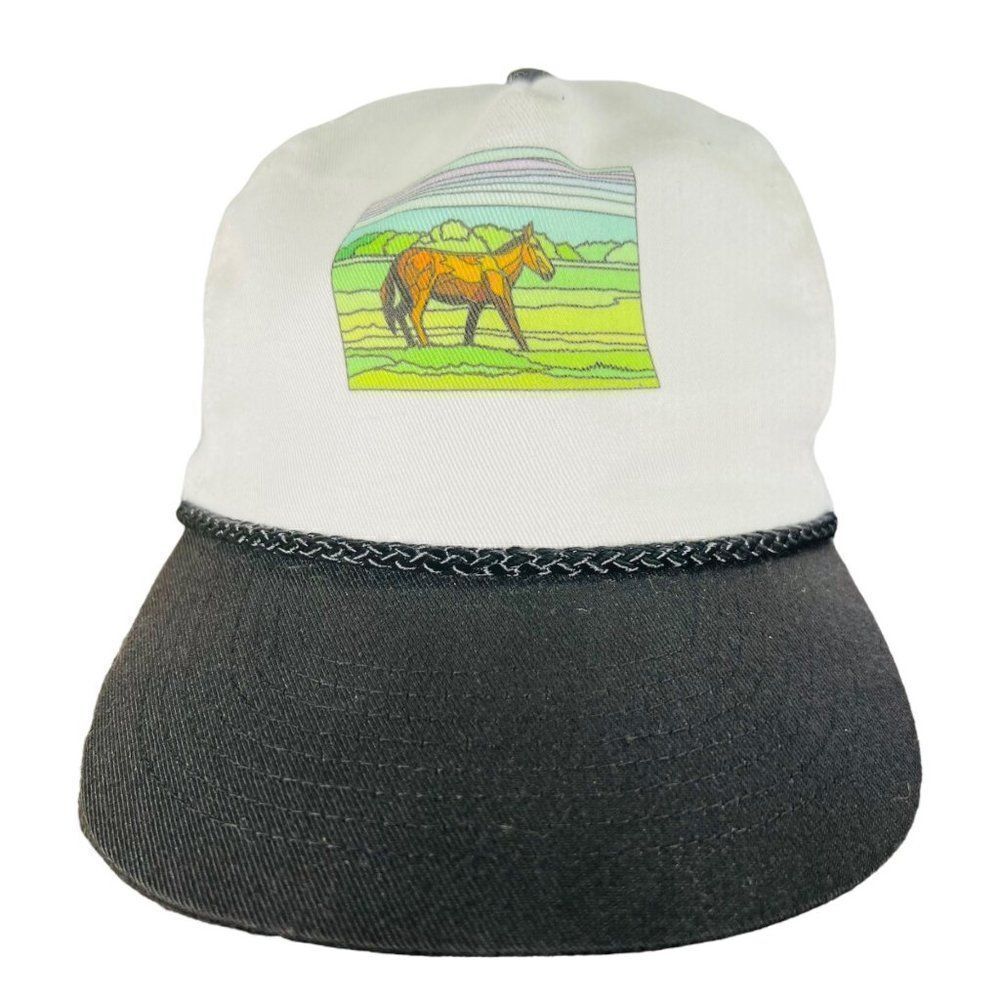 Vintage Cobra Caps Horse Logo Hat Cream / Black / Multicolor OS